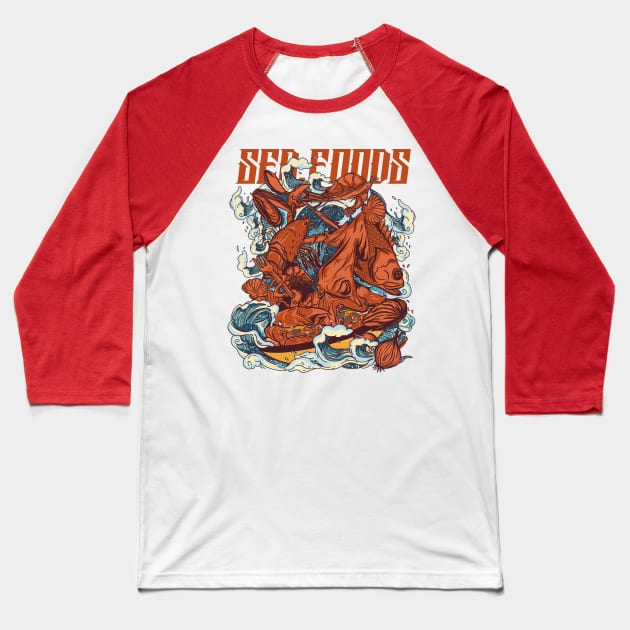 hotseafoods Baseball T-Shirt by bocel eco